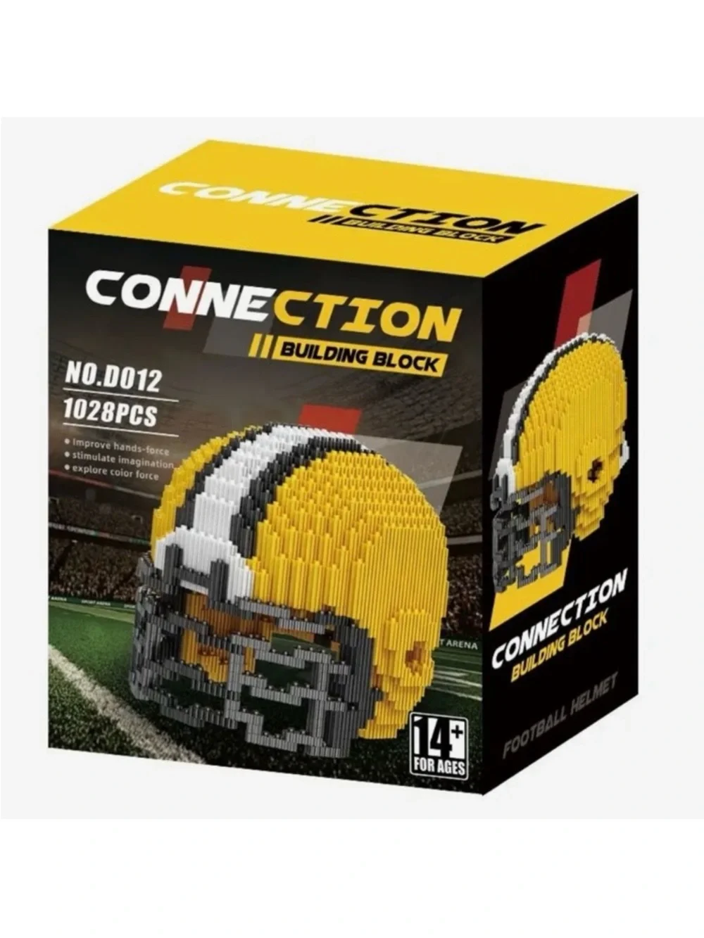 🆕-Connection Building Block Football Helmet Model